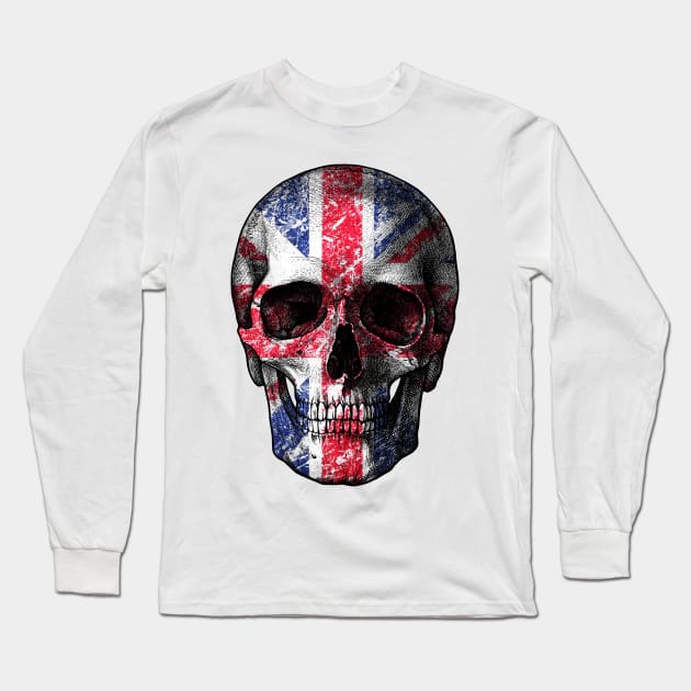 UK Skull Long Sleeve T-Shirt by valentinahramov